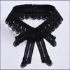 Fashion Lace White Fake Collar Women Detachable Collars for Women Black Lapel False Collars Woman Tie Clothes Accessories
