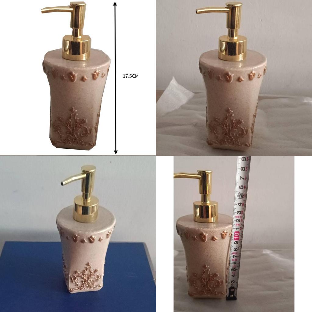 Plastic Lotion Dispenser Bottle With Flower Engraving For Home And Travel Use