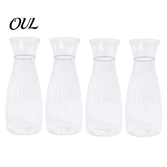 Trendy Flower Container Clear Bud Vase, Plastic Transparent Modern Vase Table Centerpiece for Home Party Wedding Decor Minimalist
