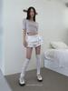 American Ballet Style Elastic Waist Puffy Skirt with Lotus Leaf Edge