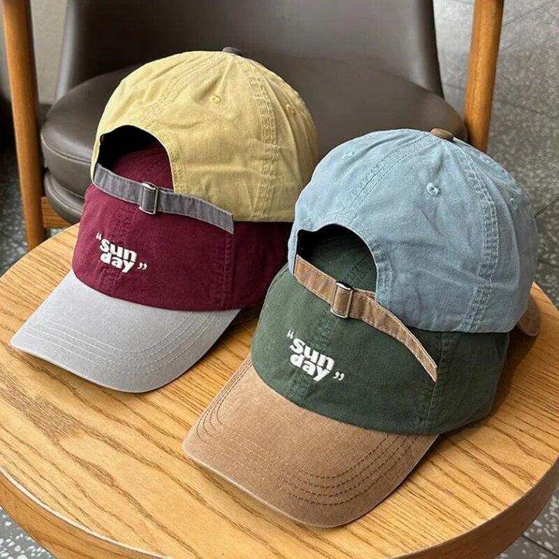 Letter Embroidery Baseball Cap For Men Women Patchwork Snapback Hat Fashion Cotton Outdoor Sun Visors Hats