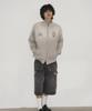 Travel Vintage Washed Sweat Track Jacket Grey