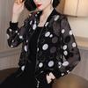 Long Sleeve Jacket Summer Women's Loose Jacket Casual Sunscreen Thin Print Baseball Uniform Elegant Mesh Thin Jacket All Match Short Jackets