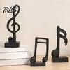 Talos 3Pcs Minimalist Music Note Resin Sculpture, Treble Clef & Eighth Quarter Desk Decor for Piano Room Living Room, Matte Art Collectible, Creative