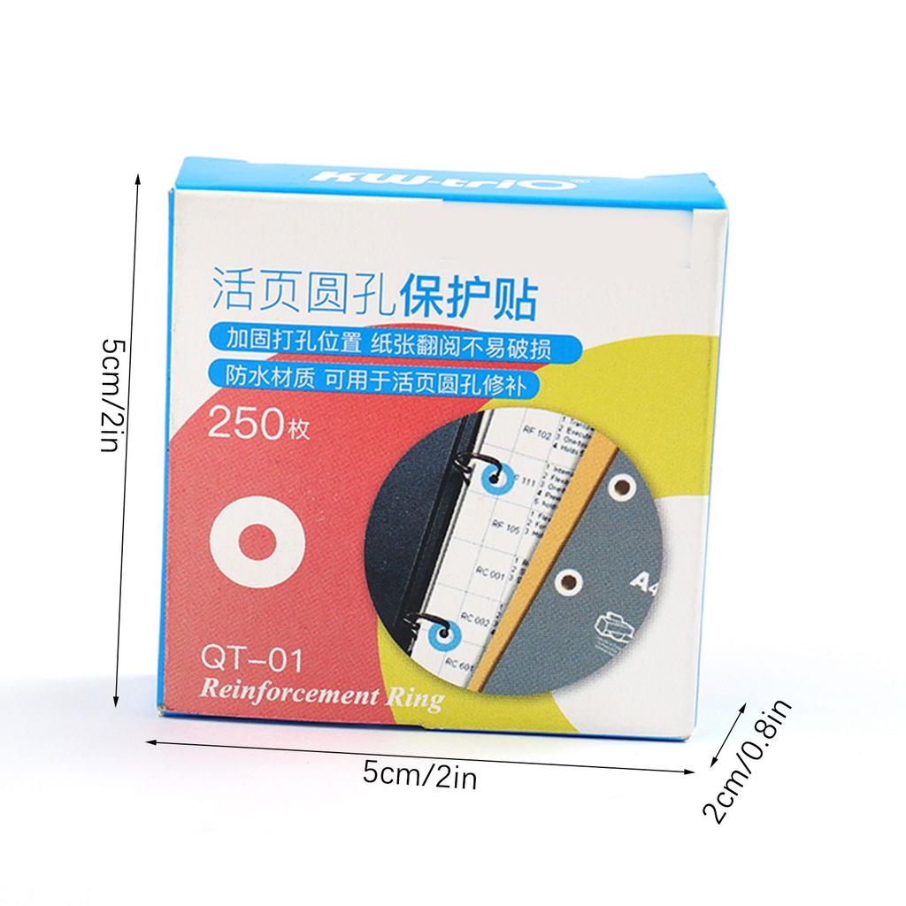 Loose Leaf Paper Hole Reinforcement Labels Round Stickers Self Adhesive Hole Punch Protector for Office School Home