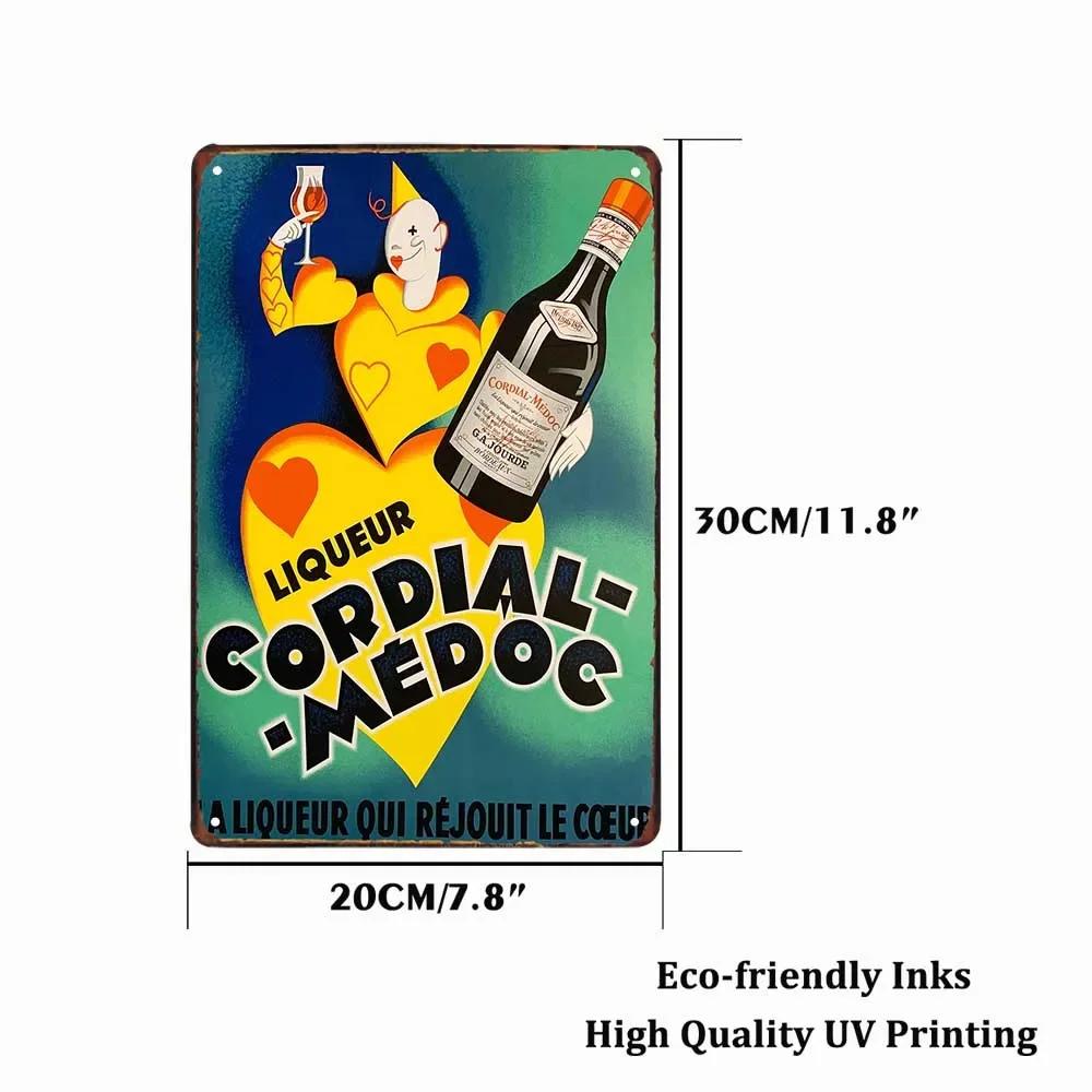 Bar Metall Wandkunst Dekoration Plakette Schilder Champagner Whisky Traube Wein Pub Club Cafe Poster Eisenmalerei Heimdekor 20x30cm
