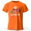 Juicy Lychee Print Tshirt  Fresh  Trendy Summer 100 Cotton Tops For Unisex Unisex
