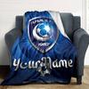 Name Custom Al-Hilal Print Flannel Blanket High Quality Warm Comfortable Cover for All Seasons Perfect for Gifts Home Decor