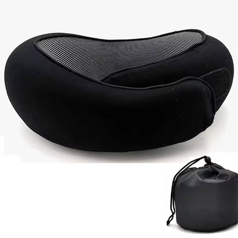 Travel Neck Pillow Memory Foam U-shaped Pillow Snail Style Travel Neck Support Portable Adjustable Soft Noon Break Sleep Pillows