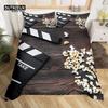 Popcorn Duvet Cover Movie Theater Food Bedding Set Microfiber Cinema Poster Comforter Cover Twin Full For Kids Teens Room Decor