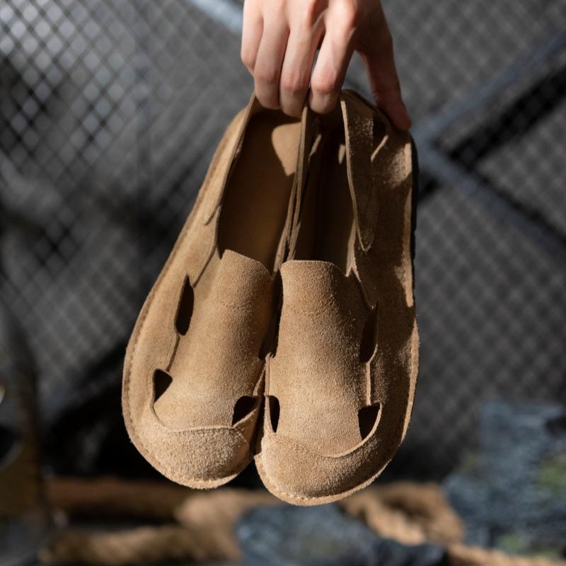 Summer New Products Men's Baotou Handmade Leather Sandals Outdoor Versatile Fashion Casual Men's Shoes Factory