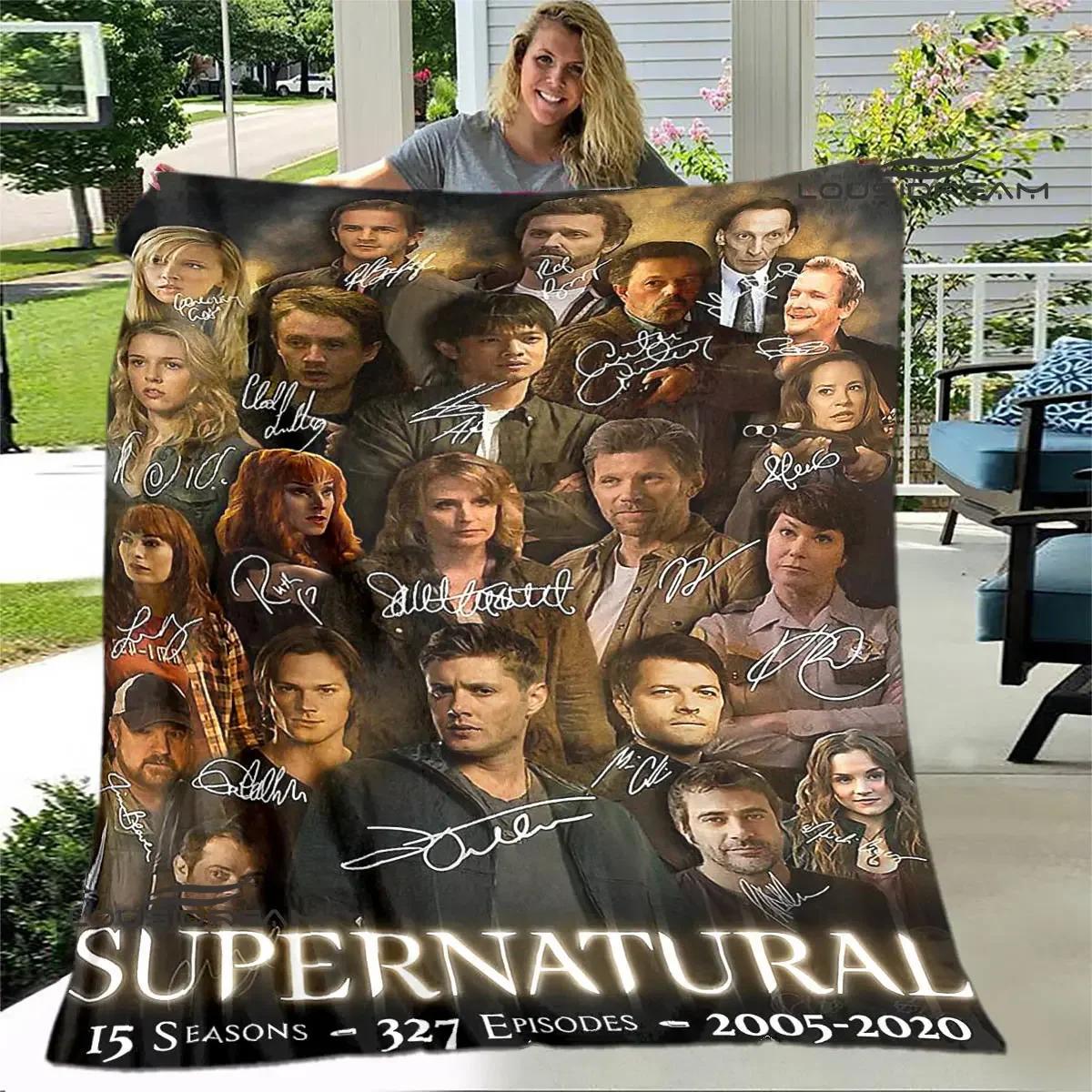 Supernatural Join the Hunt printed blankets Warm Flange blankets Soft and comfortable blanket picnic blanket birthday gift 75X95CM