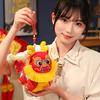 Chinesischen Folk Stil Drachen Plüsch Anhänger Nette Sternzeichen Drachen Puppe Plushies Jahr Maskottchen