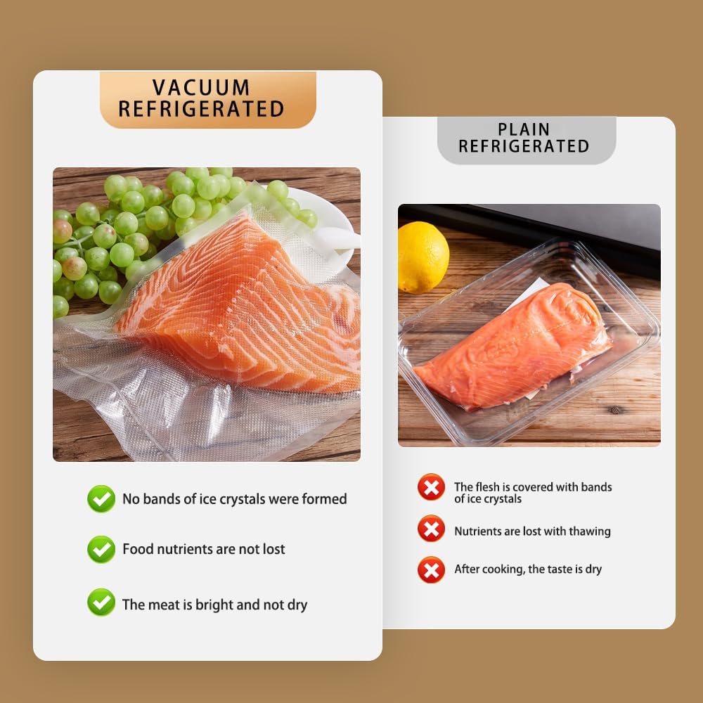Vacuum Sealer Machine One-touch Automatic Food Vacuum Sealer Machine with 10 Vacuum Sealer Bags for Food