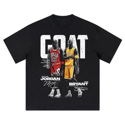 Ziegen MJ Und Kb Bryant Lässiges Kurzarm-T-Shirt mit Grafikdruck für