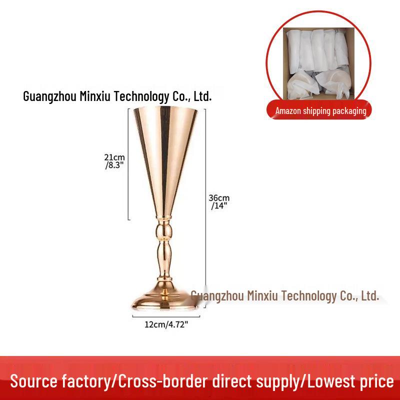 Gold Trophy Wedding Table Centerpiece and Decoration Props