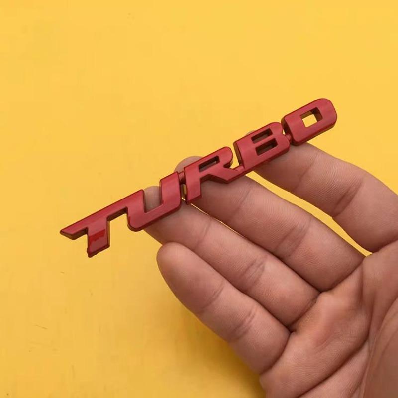Modifiziertes Auto-Logo Turbo Metallaufkleber Sportlicher Karosserieaufkleber Hinteres Emblem Seitenemblem Dekorativer Aufkleber für Automobile
