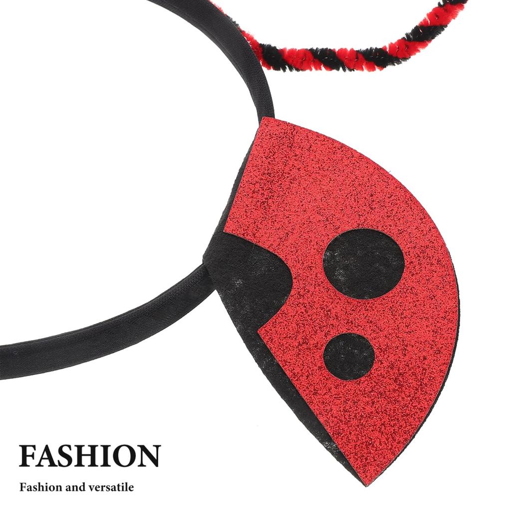 Healeved Ladybug Headband for Kids and Adults, Lightweight Hairband with Cute Insect Motif, Perfect for Parties and Events, 11.02 x 10.24 x 1.06