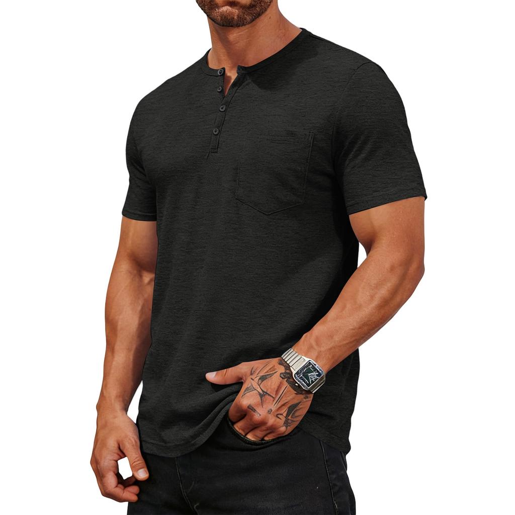 Henley Shirts for Men Mens Short Sleeve Henley Shirts Summer Shirts for Men Short Sleeve Henley Shirts for Men Casual Style