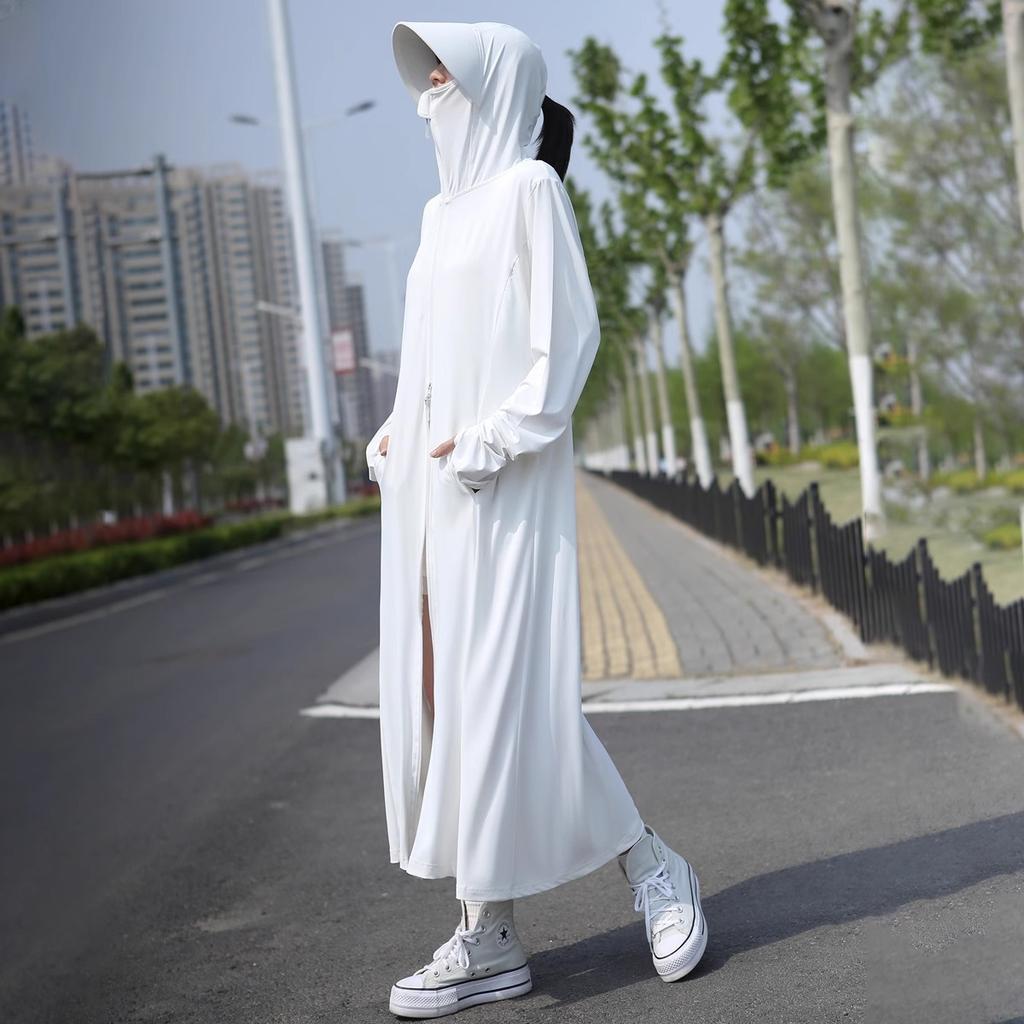 Sunscreen clothes women's long full body summer new anti-ultraviolet sunscreen clothes dress waist long skirt thin coat cardigan