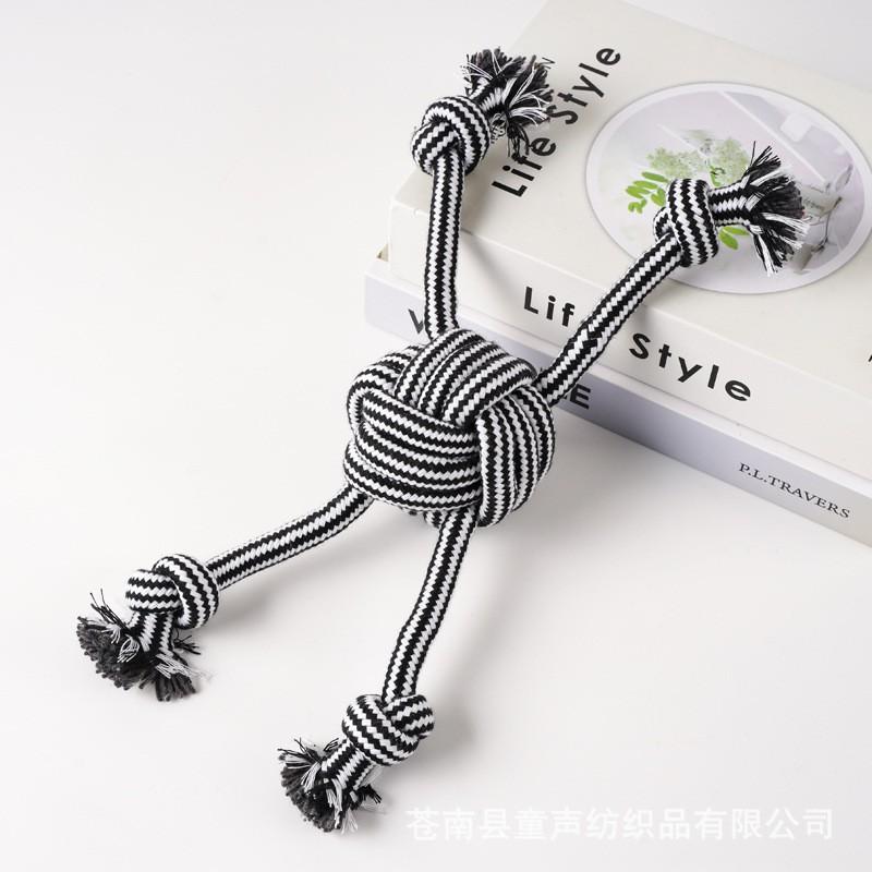 Durable Cotton Rope Knot Dog Toy Set Small Medium Breeds Teeth Cleaning Chewing Interactive Play