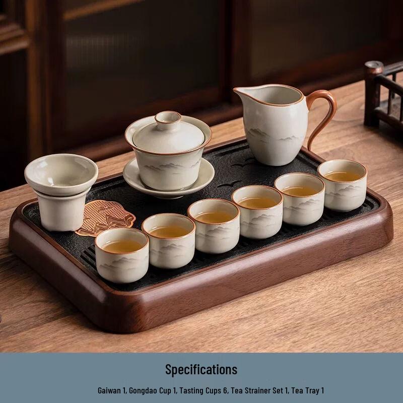 

Anmuci Light Luxury Glass Gongfu Tea Set