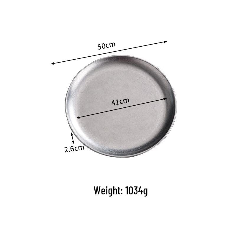 Wutuo Edelstahl Rundes Serviertablett