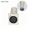1Pcs Gold Plated 3Pin XLR Connector Panel Mount XLR Connector  for Speaker System Installation