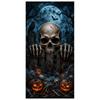 Spooky Halloween Background Bone Accent Skull Halloween Backdrop Halloween Banner Skull Theme Graveyard Backdrop For Spooky