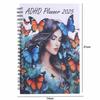 Portable 2025 ADHD Daily Planner Book Hardcover Schedule Book Agenda Notebook Weekly Monthly Plan Work Study Planner Worker