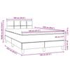 Box Spring Bed with Mattress & LED Lighting Pink 120 X 220 Cm Velvet