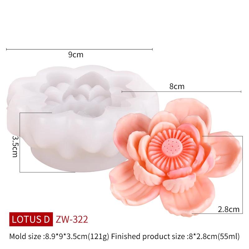 Cherry Blossom Candle Silicone Mold Flower Candle Silicone Mold Home Decoration Flower Mold Flower Aromatherapy Candle Silicone