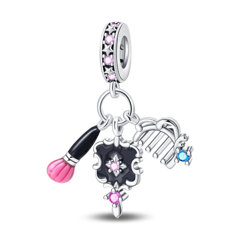 925 Silver Tailor Sewing Machine Telephone Alarm Clock Charms Pendants Fit 925 Bracelets DIY Jewelry