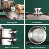Wutuo 24CM Double-Layer Stainless Steel Steamer Pot