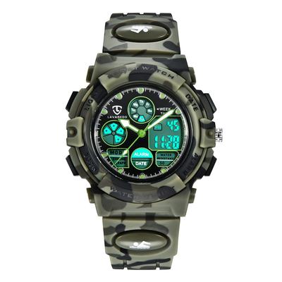Watch Boys Sports Watch Outdoor Multifunctional Waterproof Alert Date Day Display Dual Time LED Analog Display Girls Boys Digital Watch Children's