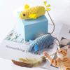 Simulation Mouse Cat Plush Toy Funny Self-hey Feather Sounding Kitten Toy Bite-resistant Interactive Cat Toy Supplies