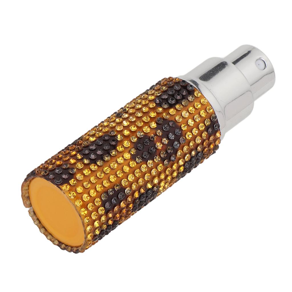 10ml Refillable Perfume Bottle Rhinestone Decor Leopard Print Portable Empty Spray Bottle