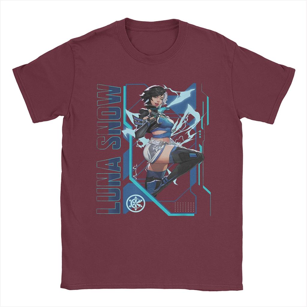 Marvel-Rivals Gamerverse PVP Luna Snow Men T Shirts Video Game Vintage Tees Short Sleeve Round Collar T-Shirts Cotton Gift Tops