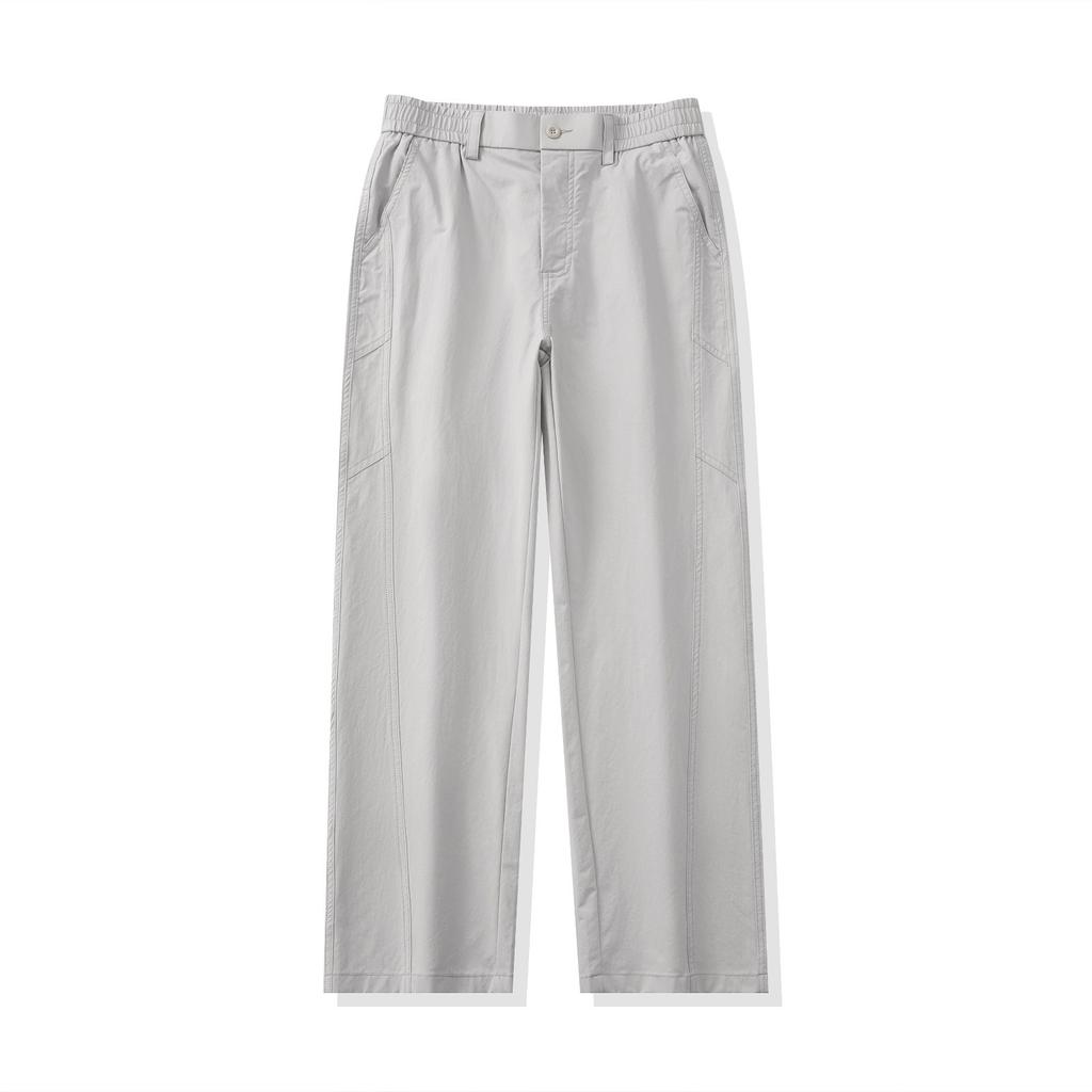 American simple and versatile casual pants men's spring new trend high-end straight loose wide-leg pants