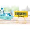 Seiko Clock Alarm Clock, Digital Mini Timer Clock, Yellow, 158 x 176 x 65mm, SQ817Y