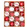 20-Pack Electroplated Plastic Christmas Balls - Mixed Color Glitter Ornaments With For Holiday Tree Decor