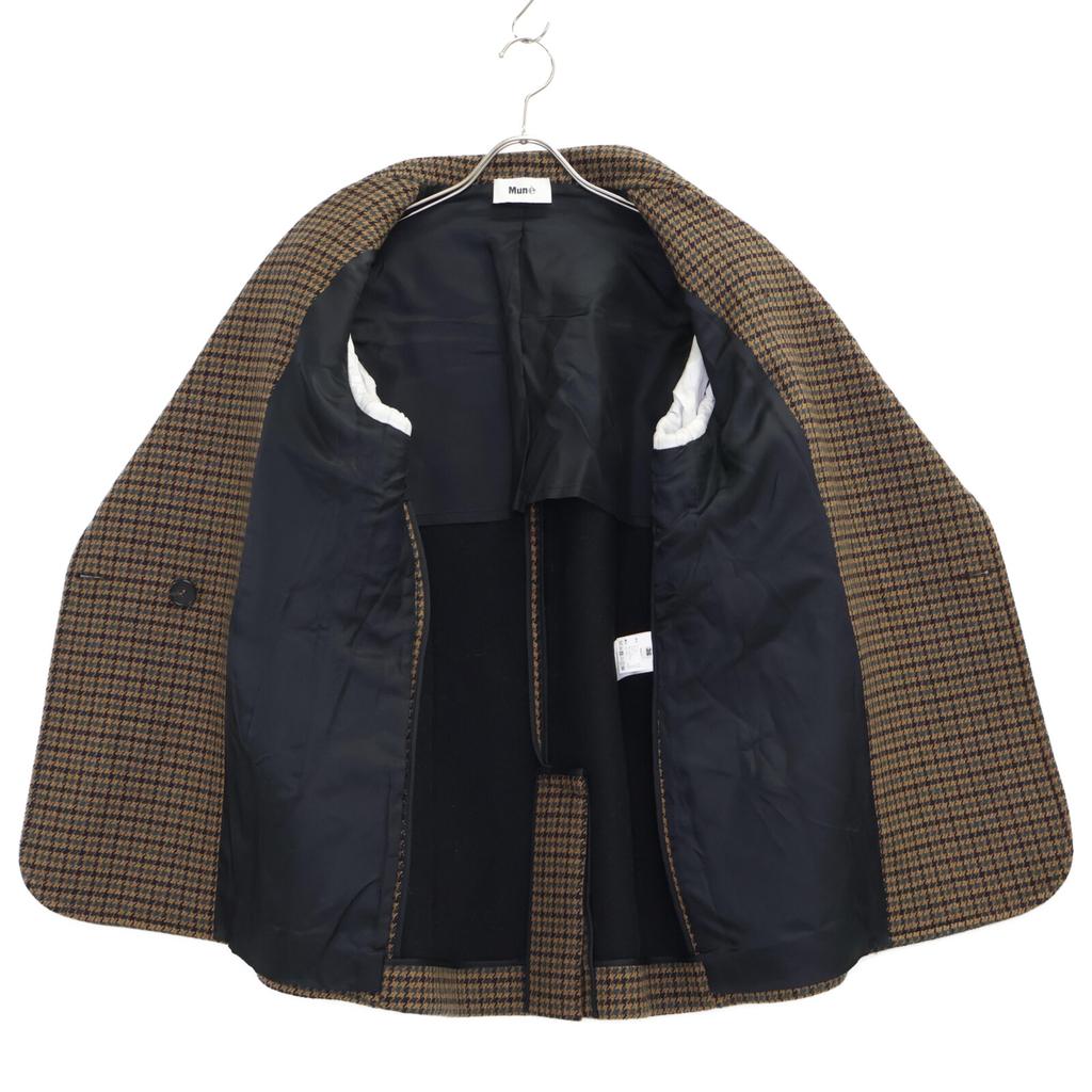 Mun Brown Houndstooth Wool Coat coat 36 BrownUsed