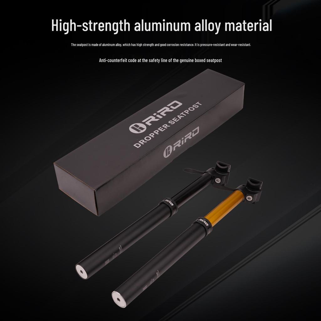 RIRO Adjustable Aluminum Alloy Dropper Seatpost for Cycling