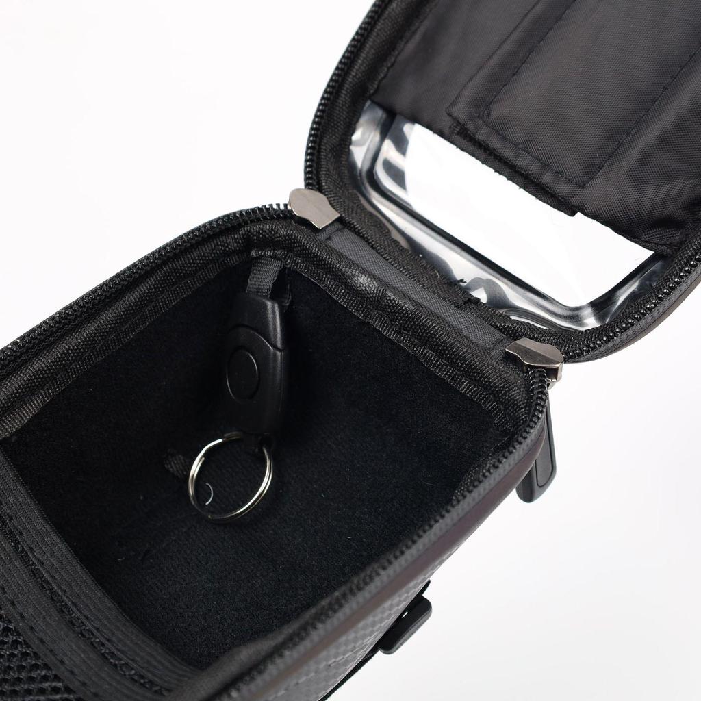 Unisex EVA Hartschalen-Fahrradlenkertasche mit Touchscreen, Wasserabweisendes Handyfach für Mountainbiking