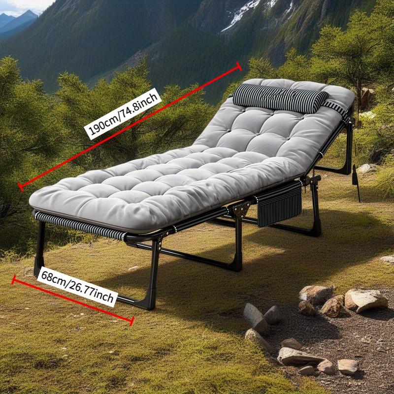 Ultra-Luxury Oversized Folding Cot Bed - Instant Setup for Outdoor Glamping & Indoor Lounging