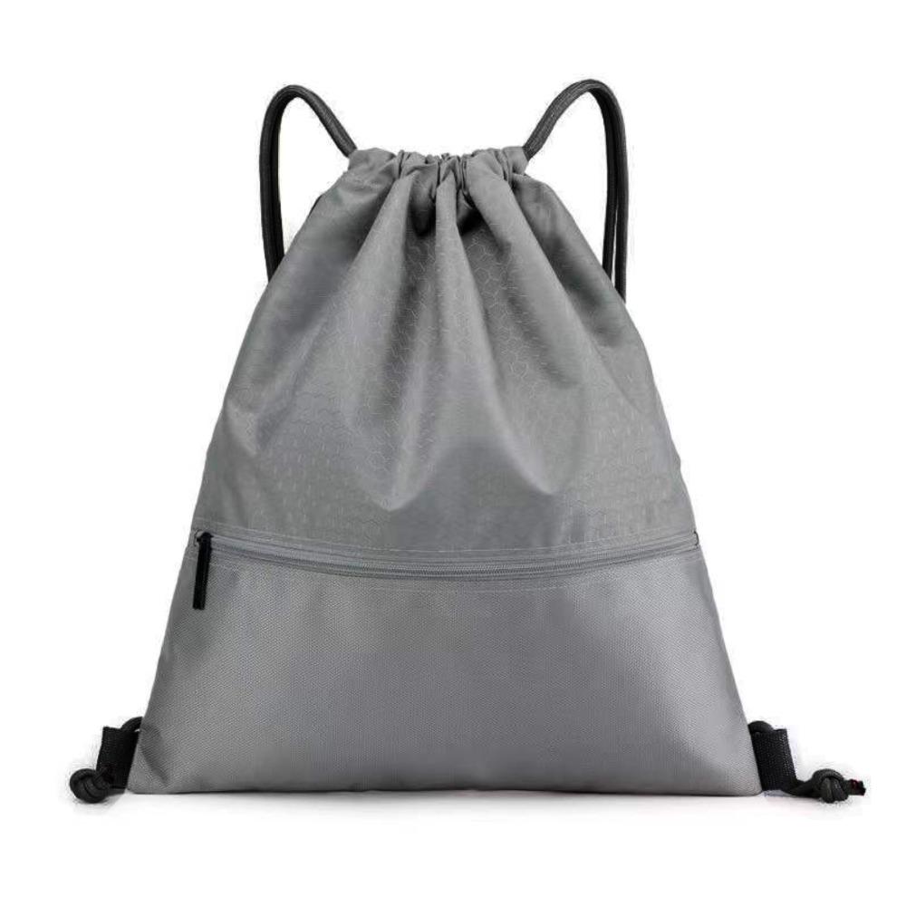 Solid Color Fitness Drawstring Bag Waterproof Drawstring Pocket Drawstring Backpack  Unisex