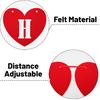 Happy Valentines Day Felt Banner No DIY Valentines Day Banner Pre-Strung Valentine's Day Felt Heart Garland for Valentine's Day Decorations