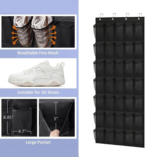 Shoe Holder Over-the-Door Storage Bag Large Rack Hanging Shoe Organizer