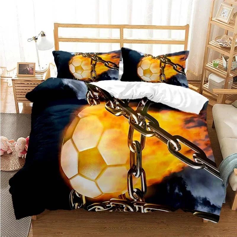 Football Bedding Sets Soccer 3D Duvet Cover Bedding Set Comforter Linen Pillowcases Home Decor Single Double Twin King Queen