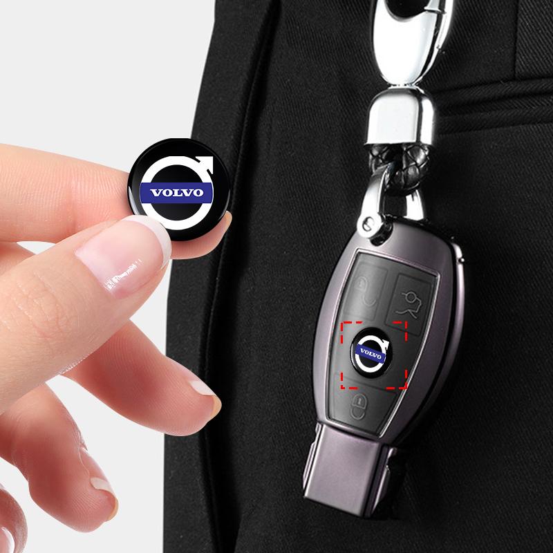 Car Remote Key Sticker Aluminum Emblem Decoration Decal For Volvo XC90 XC60 XC40 V40 V50 V60 S40 S50 S60 S70 S80 S90 240 C70 FN Vnl Truck